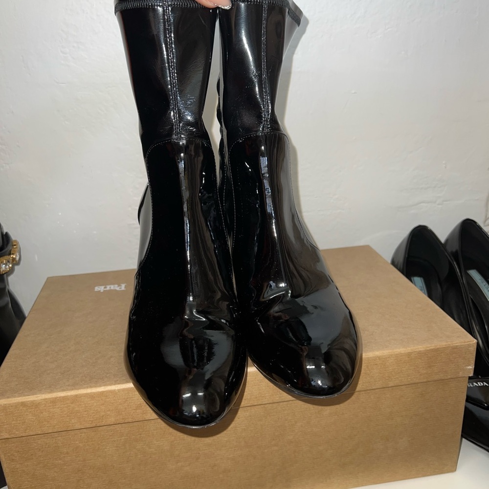 Patent Silhouette Ankle Boots - Picture 2 of 6